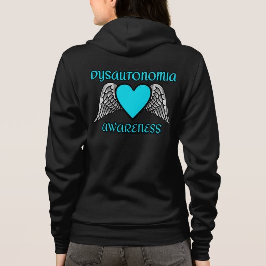 Herz/Flügel.Dysautonomie Hoodie (Rückseite)