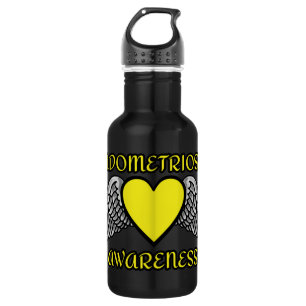 Herz/Flügel...Endometriose Wasser Flasche Edelstahlflasche