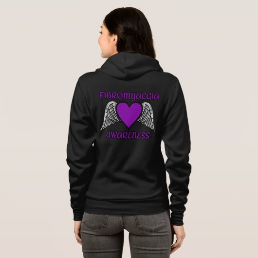 Herz/Flügel...Fibro Jacket Hoodie (Schwarz voll)