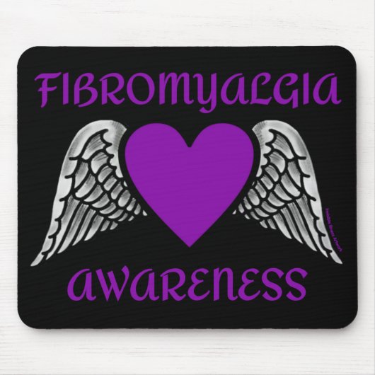 Herz/Flügel...Fibro-Maus-Pad Mousepad (Vorne)