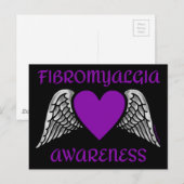 Herz/Flügel...Fibro Postkarte (Vorne/Hinten)