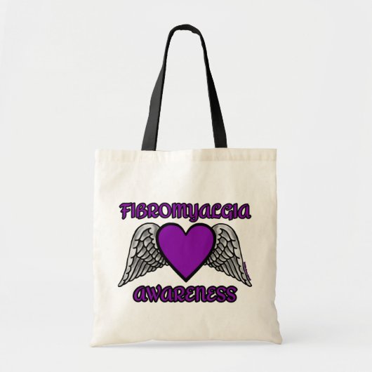 Herz/Flügel...Fibro Tote Bag Tragetasche (Vorne)