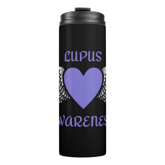 Herz/Flügel...Lupus Thermosbecher (Vorderseite)