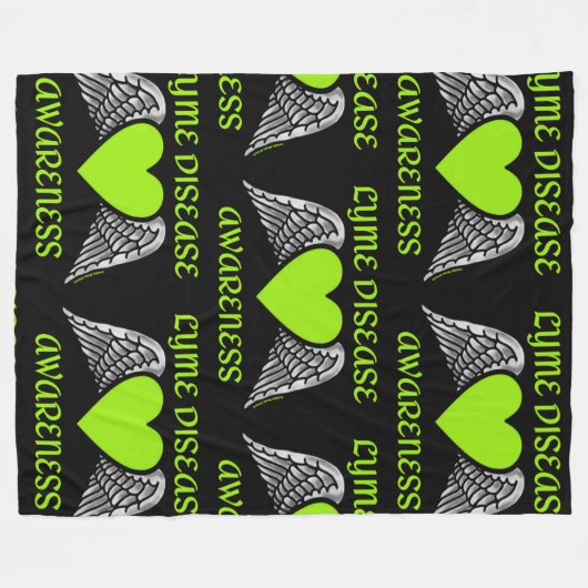 Herz/Flügel.. Lyme Fleecedecke (Vorderseite (Horizontal))