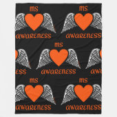 Herz/Flügel...MS Fleecedecke (Vorderseite)