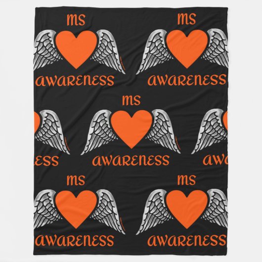 Herz/Flügel...MS Fleecedecke (Vorderseite)