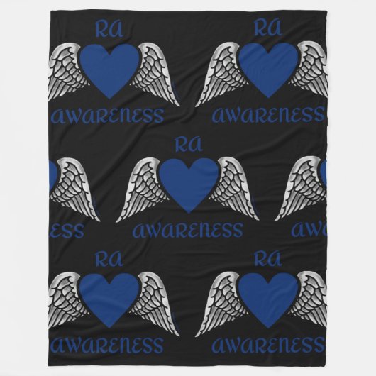 Herz/Flügel...RA Fleecedecke (Vorderseite)