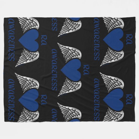 Herz/Flügel...RA Fleecedecke (Vorderseite (Horizontal))