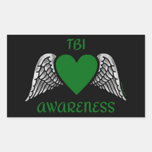 Herz/Flügel... TBI Rechteckkantsticker Rechteckiger Aufkleber