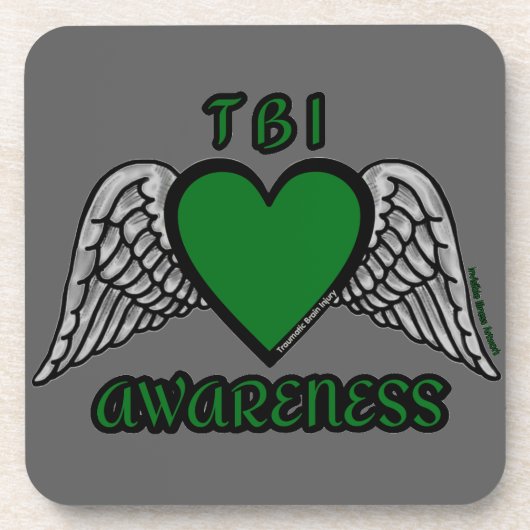 Herz/Flügel...TBI Untersetzer (Vorderseite)