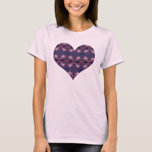 Herz-Form mit einem coolen Muster T-Shirt
