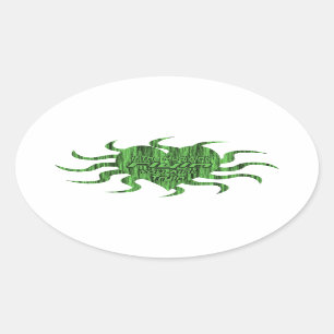 Herz-Form wenn der Schlamm Aint Flyin Sie Aint Ovaler Aufkleber