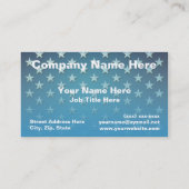 Herz-Förmige amerikanische Flagge Visitenkarte (Rückseite)