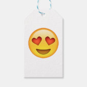 Herz-förmige Augen - Emoji Geschenkanhänger (Vorderseite)