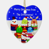 Herz-Förmige Keramik-Weihnachtsverzierung Keramik Ornament (Rechts)