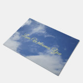 Herz-förmige Wolken-Matte Fußmatte (Schrägansicht)