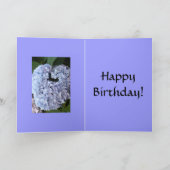 Herz-Förmiger blauer Hydrangea Dankeskarte (Innenseite)