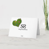 Herz-Förmiger Rasen-Blumen-Schmetterling Karte (Rückseite)