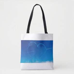 Herz-förmiges Flugzeug schleppt Taschen-Tasche Tasche