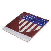 Herz-Förmiges US Flagge Fliese (Seite)