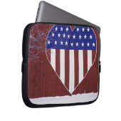 Herz-Förmiges US Flagge Laptopschutzhülle (Vorne Rechts)