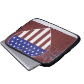 Herz-Förmiges US Flagge Laptopschutzhülle (Vorne Knopf)