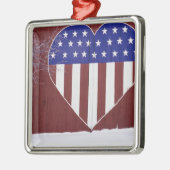 Herz-Förmiges US Flagge Ornament Aus Metall (Links)