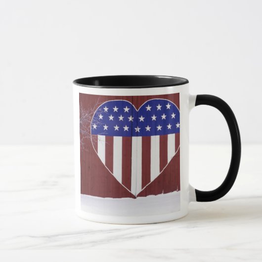 Herz-Förmiges US Flagge Tasse (Rechts)