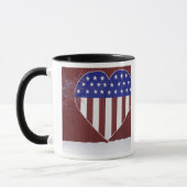 Herz-Förmiges US Flagge Tasse (Links)