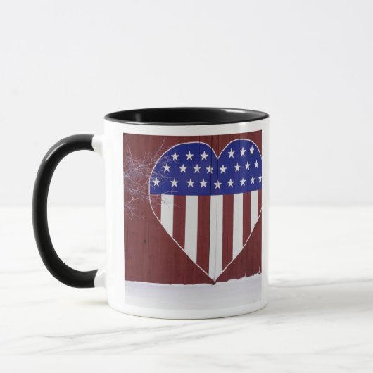 Herz-Förmiges US Flagge Tasse (Links)