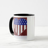 Herz-Förmiges US Flagge Tasse (Vorderseite Links)