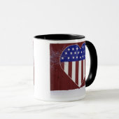 Herz-Förmiges US Flagge Tasse (VorderseiteRechts)