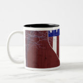 Herz-Förmiges US Flagge Zweifarbige Tasse (Links)