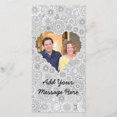 Herz Foto Card Erwachsene Farbe nach Maß (Vorderseite)