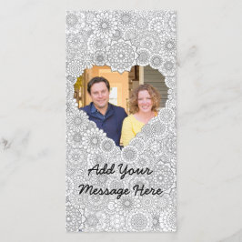 Herz Foto Card Erwachsene Farbe nach Maß