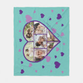 Herz Foto Collage Fleece Blanket (Vorderseite)