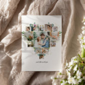 Herz Foto Collage Romantische Paare Hochzeit Einladung