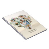 Herz Foto Collage Romantische Paare Hochzeit Notizblock (Rechte Seite)