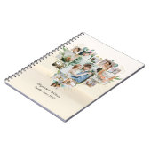 Herz Foto Collage Romantische Paare Hochzeit Notizblock (Linke Seite)