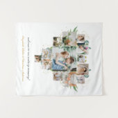 Herz Foto Collage Romantische Paare Hochzeit Wandteppich (Vorderseite (Horizontal))