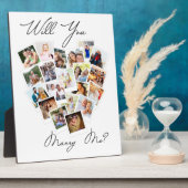 Herz Foto Collage werden Sie heiraten mir Skript Fotoplatte (Seite)
