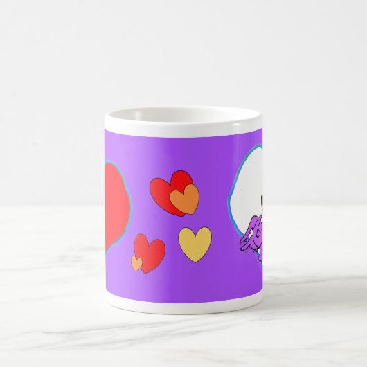 Herz Foto Kaffee Tasse Lila (Mittel)