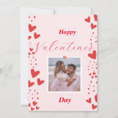 Herz-Foto-Rahmen-Valentinstag-Geschenkkarte Einladung (Vorderseite)