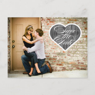Herz   Foto Save the Date Postkarte