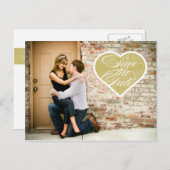 Herz | Foto Save the Date Postkarte (Vorne/Hinten)