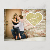 Herz | Foto Save the Date Postkarte (Vorderseite)