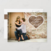 Herz | Foto Save the Date Postkarte (Vorne/Hinten)