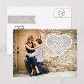 Herz | Foto Save the Date Postkarte (Vorne/Hinten)