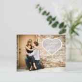 Herz | Foto Save the Date Postkarte (Stehend Vorderseite)