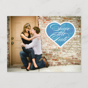 Herz   Foto Save the Date Postkarte